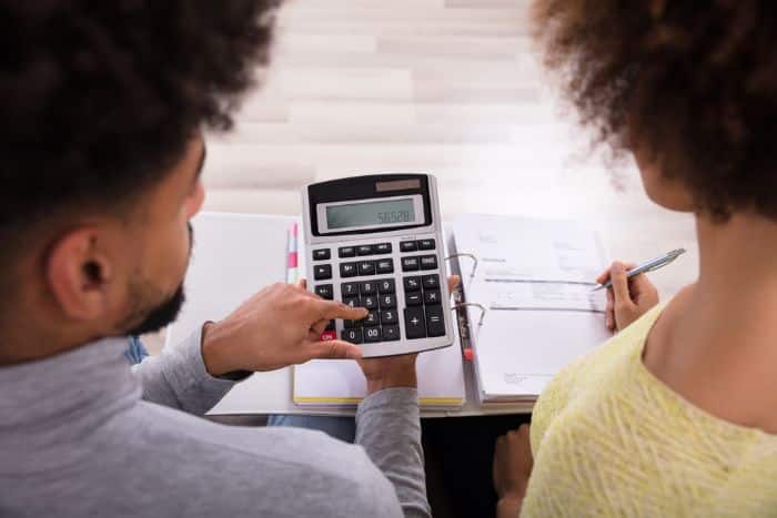 couple working on budget